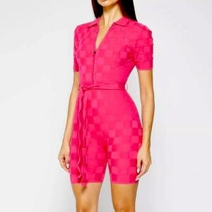 Maniere De Voir - Chequered Playsuit